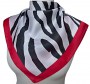 Zebra Muster, Halstuch, Kopftuch, Tuch, Damen, rot, weiss, schwarz